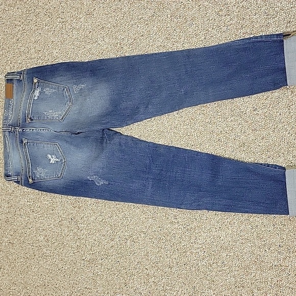 Judy Blue Distressed Blue Jeans with Leopard Details, Womens Sz 1/25 - Picture 3 of 6